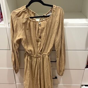 Zara Tan Long Sleeve Dress